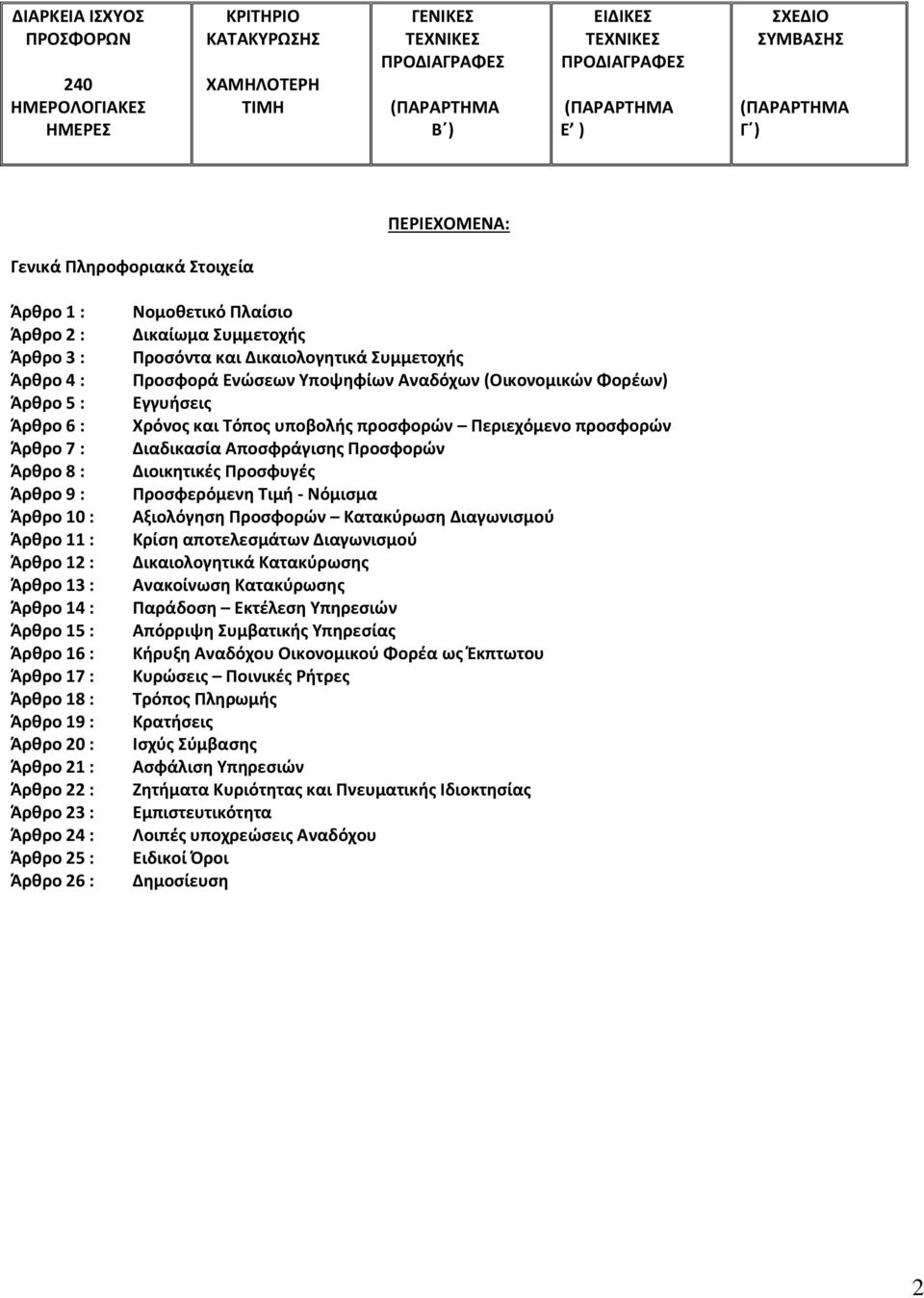 : Άρθρο 15 : Άρθρο 16 : Άρθρο 17 : Άρθρο 18 : Άρθρο 19 : Άρθρο 20 : Άρθρο 21 : Άρθρο 22 : Άρθρο 23 : Άρθρο 24 : Άρθρο 25 : Άρθρο 26 : Νομοθετικό Πλαίσιο Δικαίωμα Συμμετοχής Προσόντα και