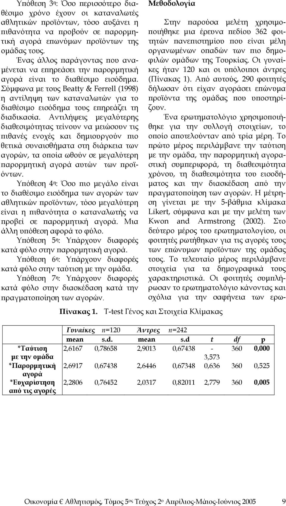 Σύμφωνα με τους Beatty & Ferrell (1998) η αντίληψη των καταναλωτών για το διαθέσιμο εισόδημα τους επηρεάζει τη διαδικασία.