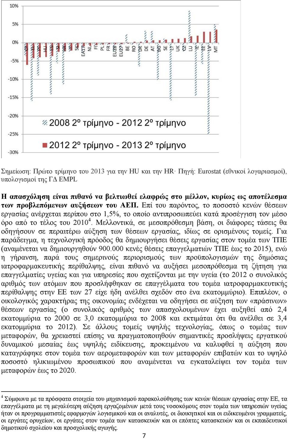 Μελλοντικά, σε μεσοπρόθεσμη βάση, οι διάφορες τάσεις θα οδηγήσουν σε περαιτέρω αύξηση των θέσεων εργασίας, ιδίως σε ορισμένους τομείς.