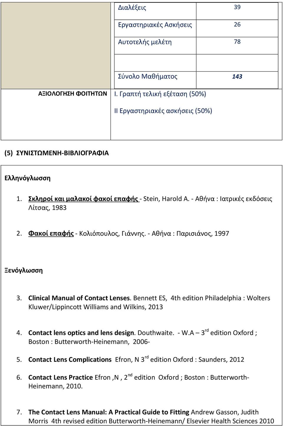 Φακοί επαφής - Κολιόπουλος, Γιάννης. - Αθήνα : Παρισιάνος, 1997 Ξενόγλωσση 3. Clinical Manual of Contact Lenses.