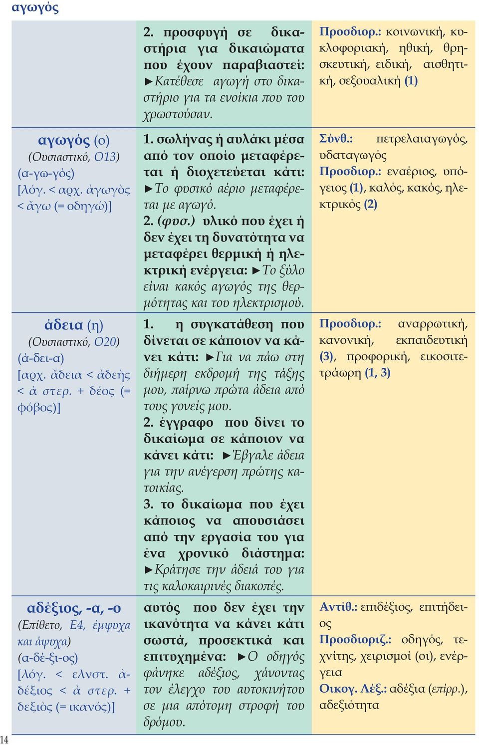 σωλήνας ή αυλάκι μέσα από τον οποίο μεταφέρεται ή διοχετεύεται κάτι: Το φυσικό αέριο μεταφέρεται με αγωγό. 2. (φυσ.