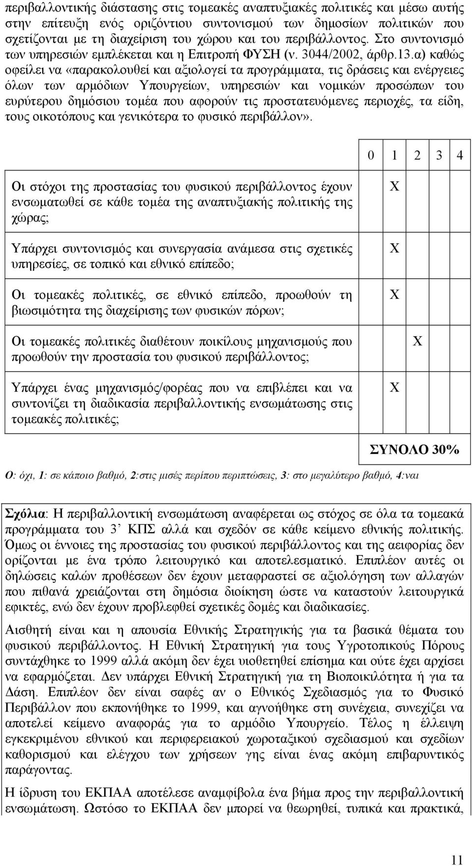 α) καθώς οφείλει να «παρακολουθεί και αξιολογεί τα προγράµµατα, τις δράσεις και ενέργειες όλων των αρµόδιων Υπουργείων, υπηρεσιών και νοµικών προσώπων του ευρύτερου δηµόσιου τοµέα που αφορούν τις