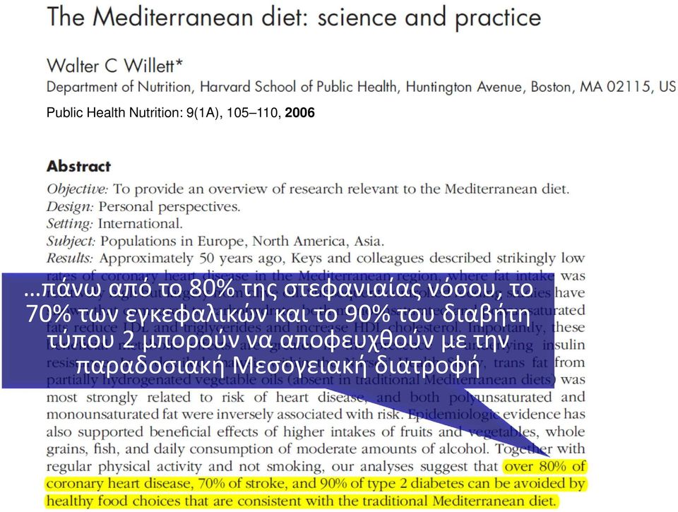 εγκεφαλικών και το 90% του διαβήτη τύπου 2