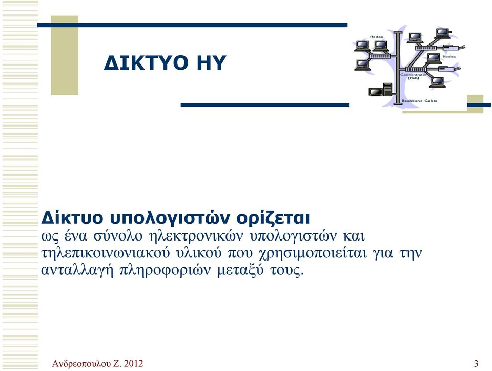 τηλεπικοινωνιακού υλικού που χρησιμοποιείται