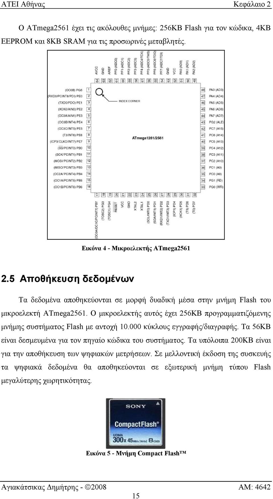 Ο μικροελεκτής αυτός έχει 256ΚΒ προγραμματιζόμενης μνήμης συστήματος Flash με αντοχή 10.000 κύκλους εγγραφής/διαγραφής.