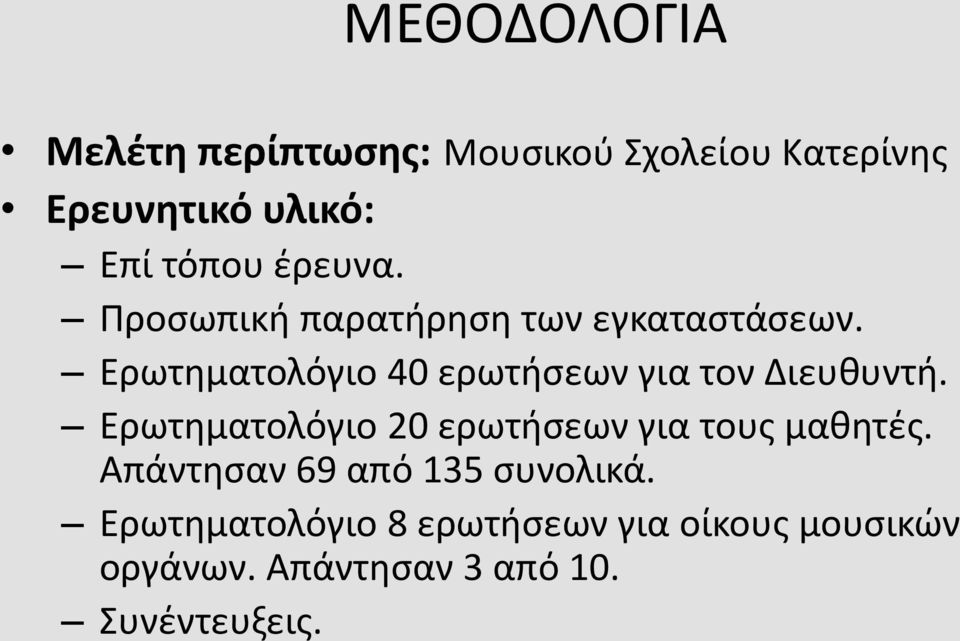 Ερωτηματολόγιο 40 ερωτήσεων για τον Διευθυντή.