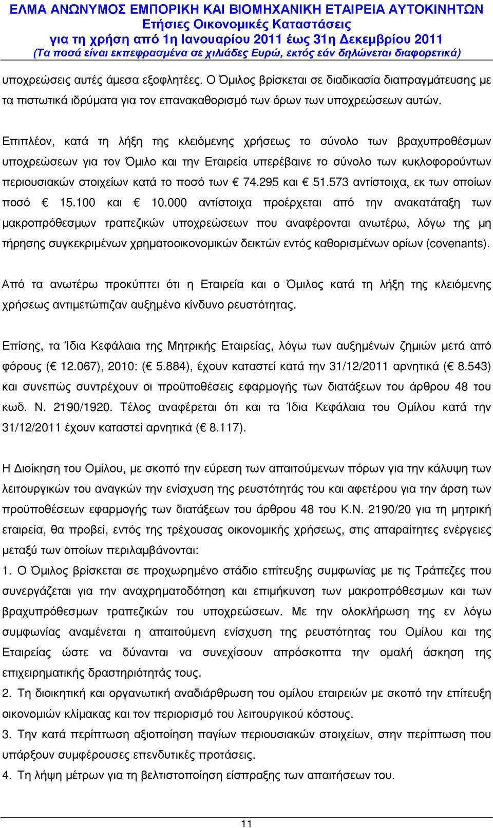 74.295 και 51.573 αντίστοιχα, εκ των οποίων ποσό 15.100 και 10.