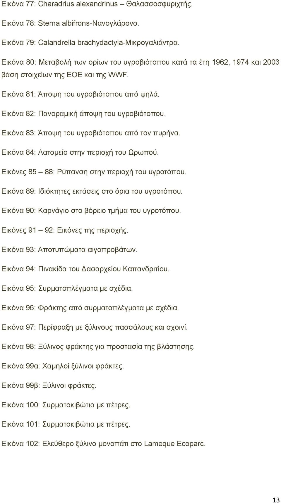 Δηθφλα 82: Παλνξακηθή άπνςε ηνπ πγξνβηφηνπνπ. Δηθφλα 83: Άπνςε ηνπ πγξνβηφηνπνπ απφ ηνλ ππξήλα. Δηθφλα 84: Λαηνκείν ζηελ πεξηνρή ηνπ Χξσπνχ. Δηθφλεο 85 88: Ρχπαλζε ζηελ πεξηνρή ηνπ πγξνηφπνπ.