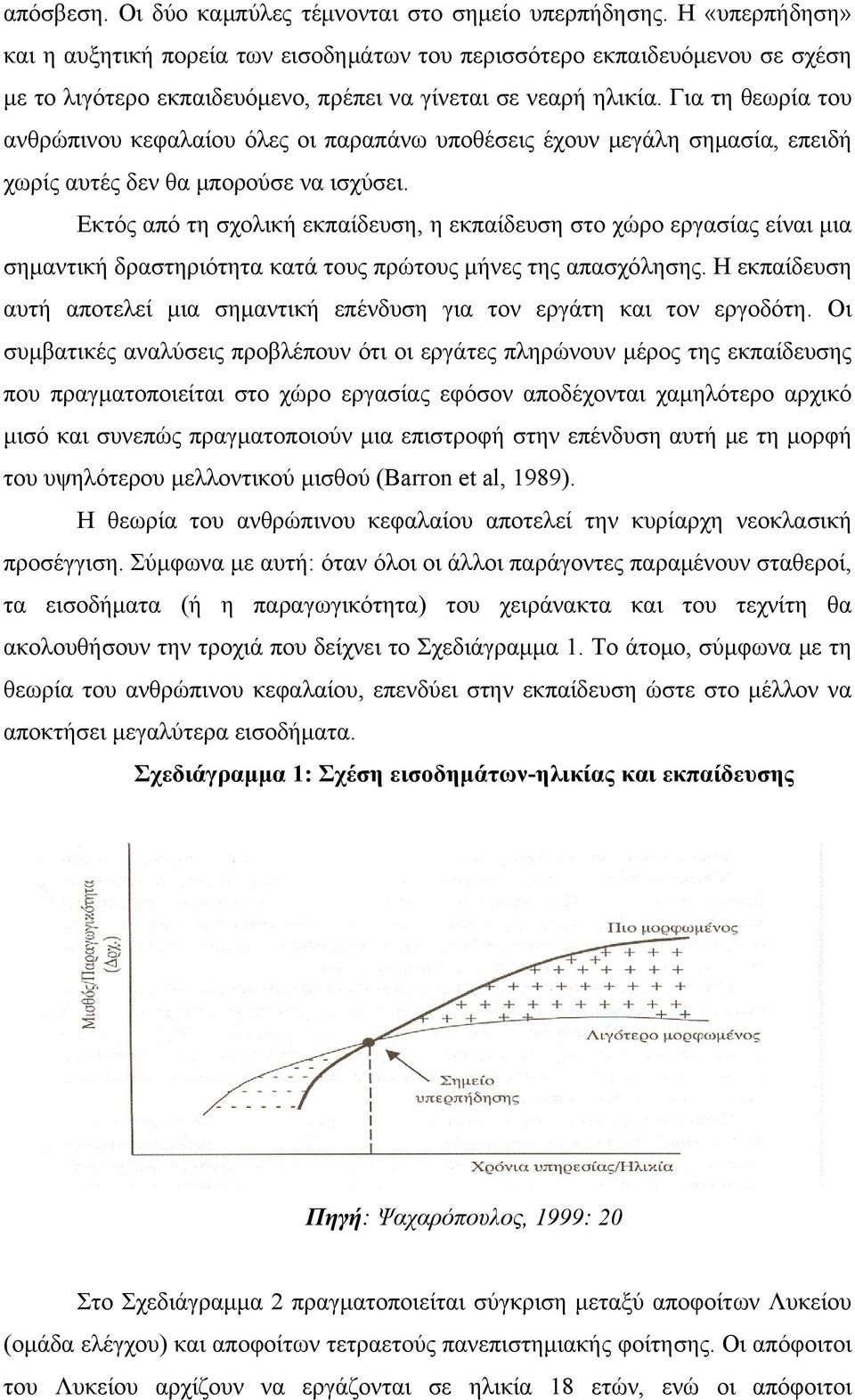 Για τη θεωρία του ανθρώπινου κεφαλαίου όλες οι παραπάνω υποθέσεις έχουν μεγάλη σημασία, επειδή χωρίς αυτές δεν θα μπορούσε να ισχύσει.