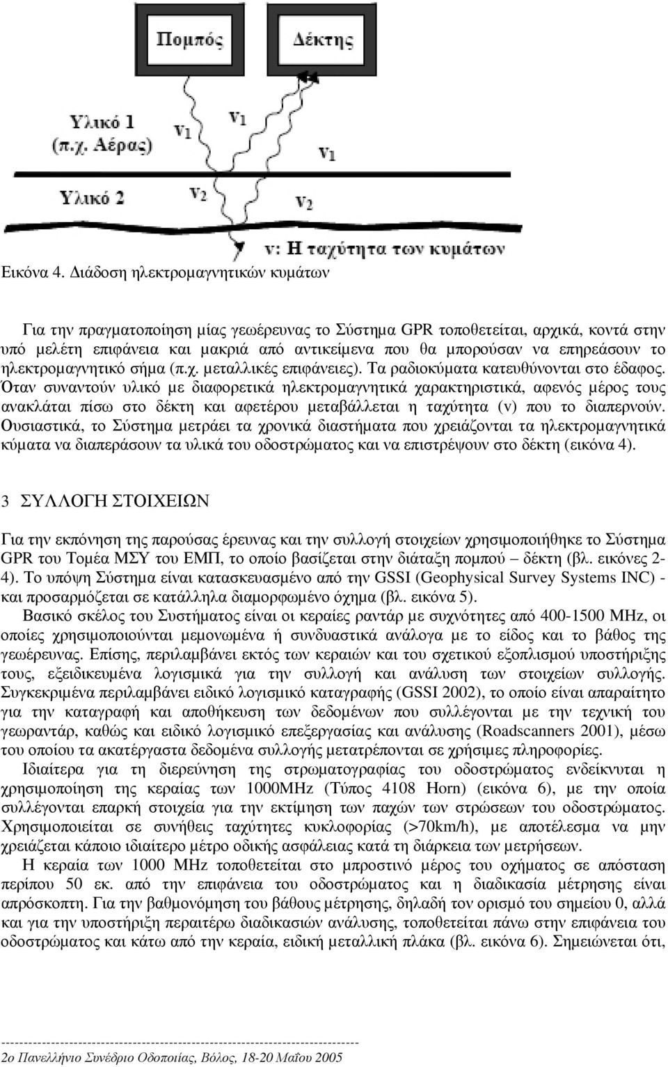 το ηλεκτροµαγνητικό σήµα (π.χ. µεταλλικές επιφάνειες). Τα ραδιοκύµατα κατευθύνονται στο έδαφος.