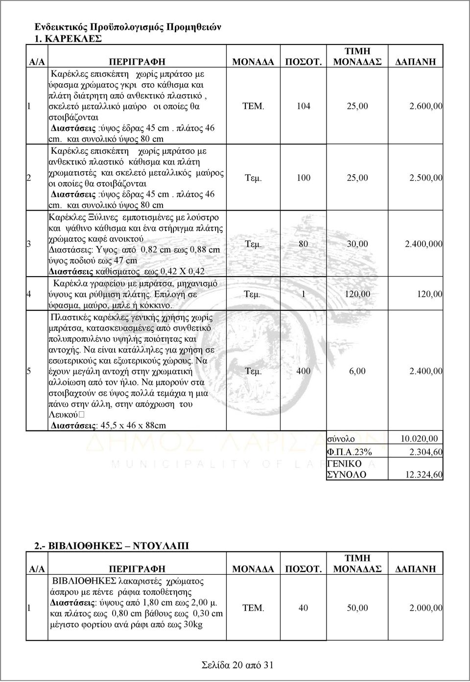 600,00 στοιβάζονται Διαστάσεις :ύψος έδρας 45 cm. πλάτος 46 cm.