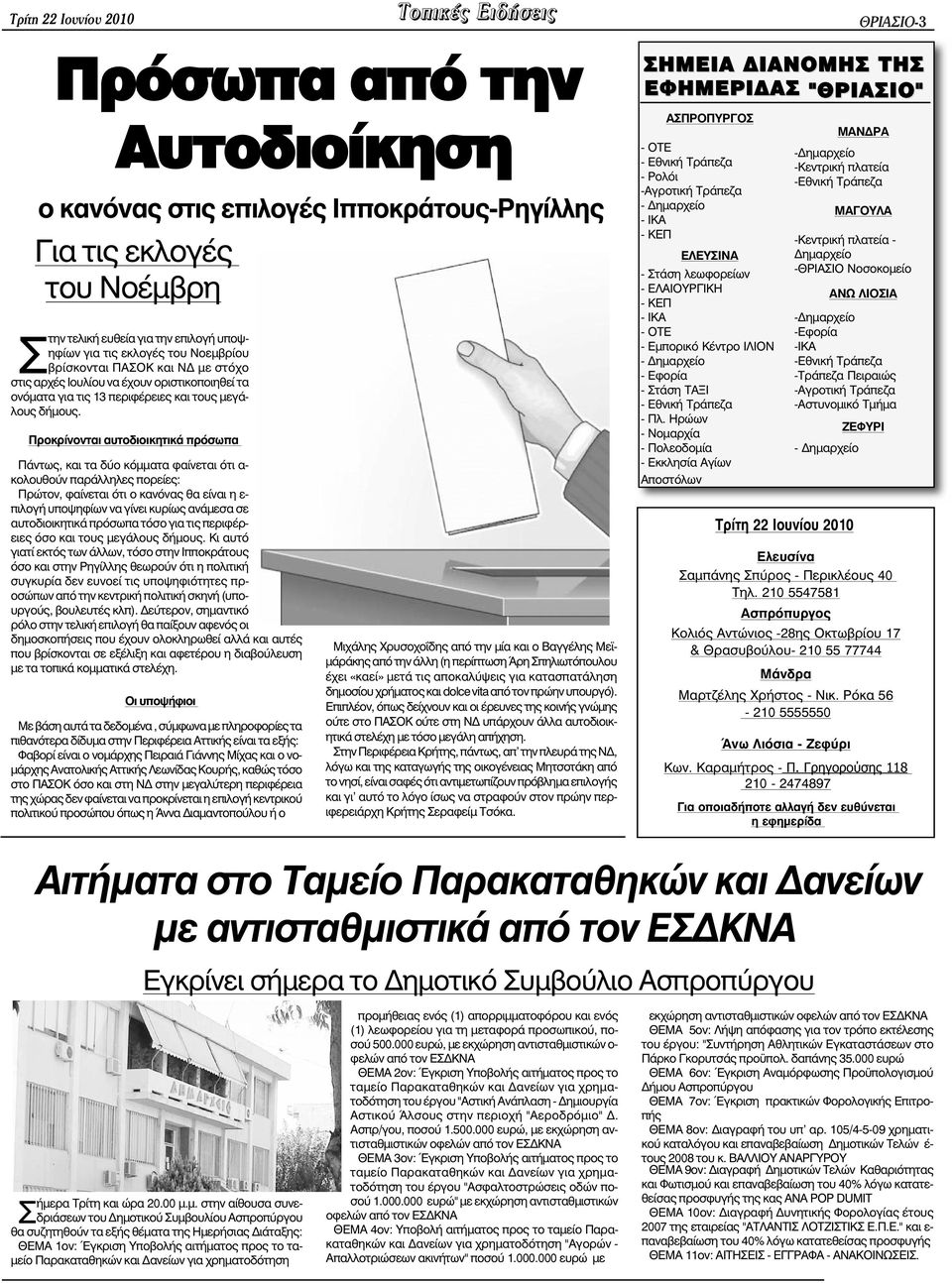 Προκρίνονται αυτοδιοικητικά πρόσωπα Πάντως, και τα δύο κόµµατα φαίνεται ότι α- κολουθούν παράλληλες πορείες: Πρώτον, φαίνεται ότι ο κανόνας θα είναι η ε- πιλογή υποψηφίων να γίνει κυρίως ανάµεσα σε