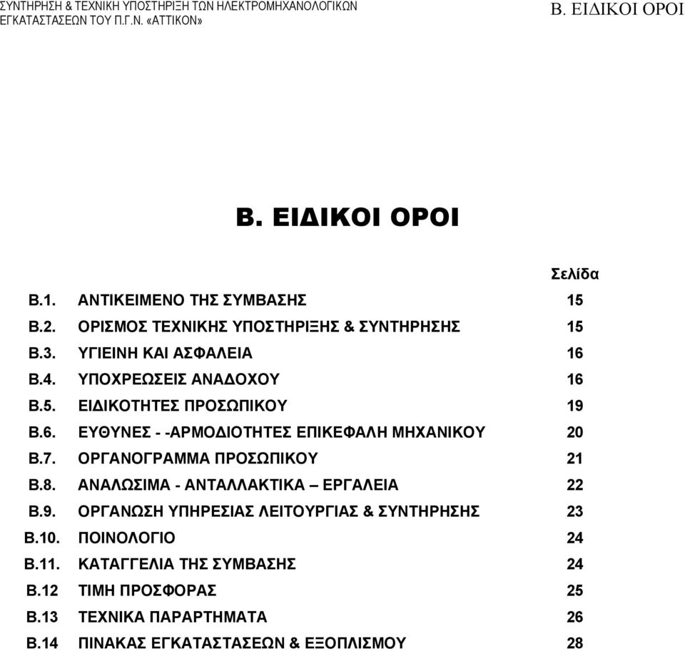 7. ΟΡΓΑΝΟΓΡΑΜΜΑ ΠΡΟΧΠΗΚΟΤ 21 Β.8. ΑΝΑΛΧΗΜΑ - ΑΝΣΑΛΛΑΚΣΗΚΑ ΔΡΓΑΛΔΗΑ 22 Β.9. ΟΡΓΑΝΧΖ ΤΠΖΡΔΗΑ ΛΔΗΣΟΤΡΓΗΑ & ΤΝΣΖΡΖΖ 23 Β.10. ΠΟΗΝΟΛΟΓΗΟ 24 Β.