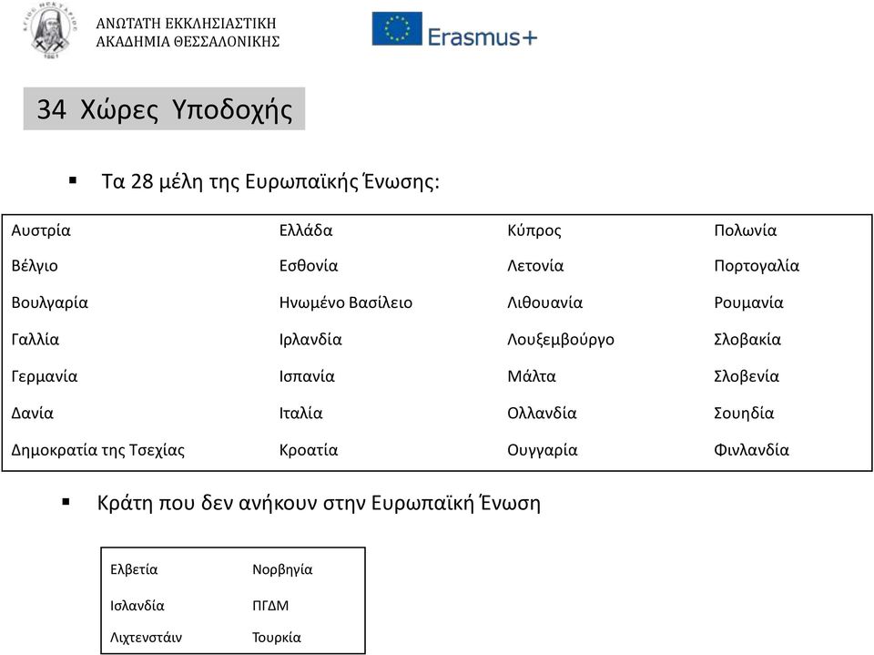 Σλοβακία Γερμανία Ισπανία Μάλτα Σλοβενία Δανία Ιταλία Ολλανδία Σουηδία Δημοκρατία της Τσεχίας Κροατία