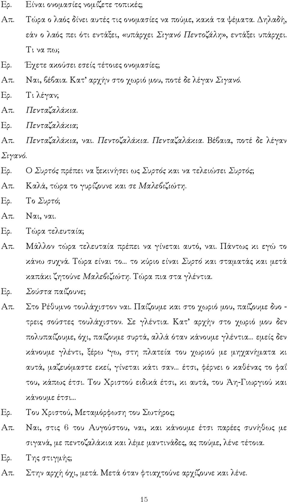 Ο Συρτός πρέπει να ξεκινήσει ως Συρτός και να τελειώσει Συρτός; Καλά, τώρα το γυρίζουνε και σε Μαλεβιζιώτη. Το Συρτό; Ναι, ναι. Τώρα τελευταία; Μάλλον τώρα τελευταία πρέπει να γίνεται αυτό, ναι.