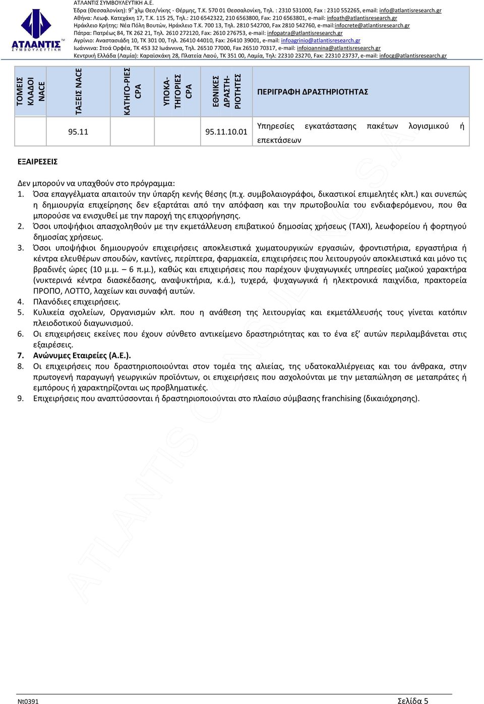 Όσοι υποψήφιοι απασχοληθούν με την εκμετάλλευση επιβατικού δημοσίας χρήσεως (ΤΑΧΙ), λεωφορείου ή φορτηγού δημοσίας χρήσεως. 3.