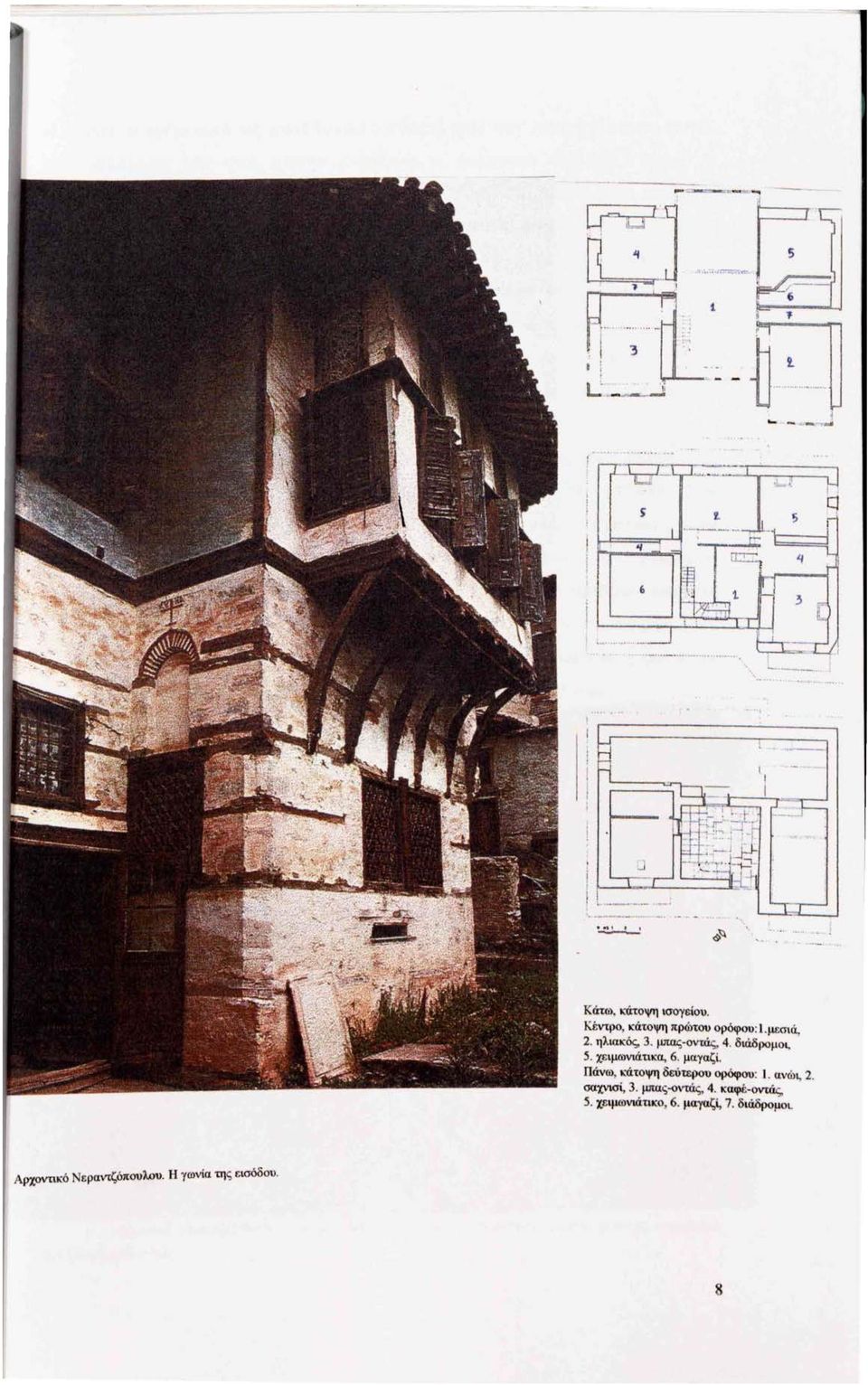 χειμωνιάτικα, 6. μαγαζ ί. Πάνω,..:άτοψη δεύτερου ορόφου : 1. ανώι, 2. σαχ;νισί, 3.