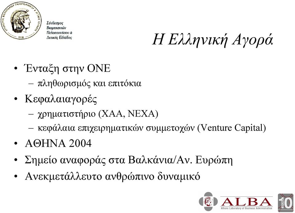 επιχειρηµατικών συµµετοχών (Venture Capital) ΑΘΗΝΑ 2004