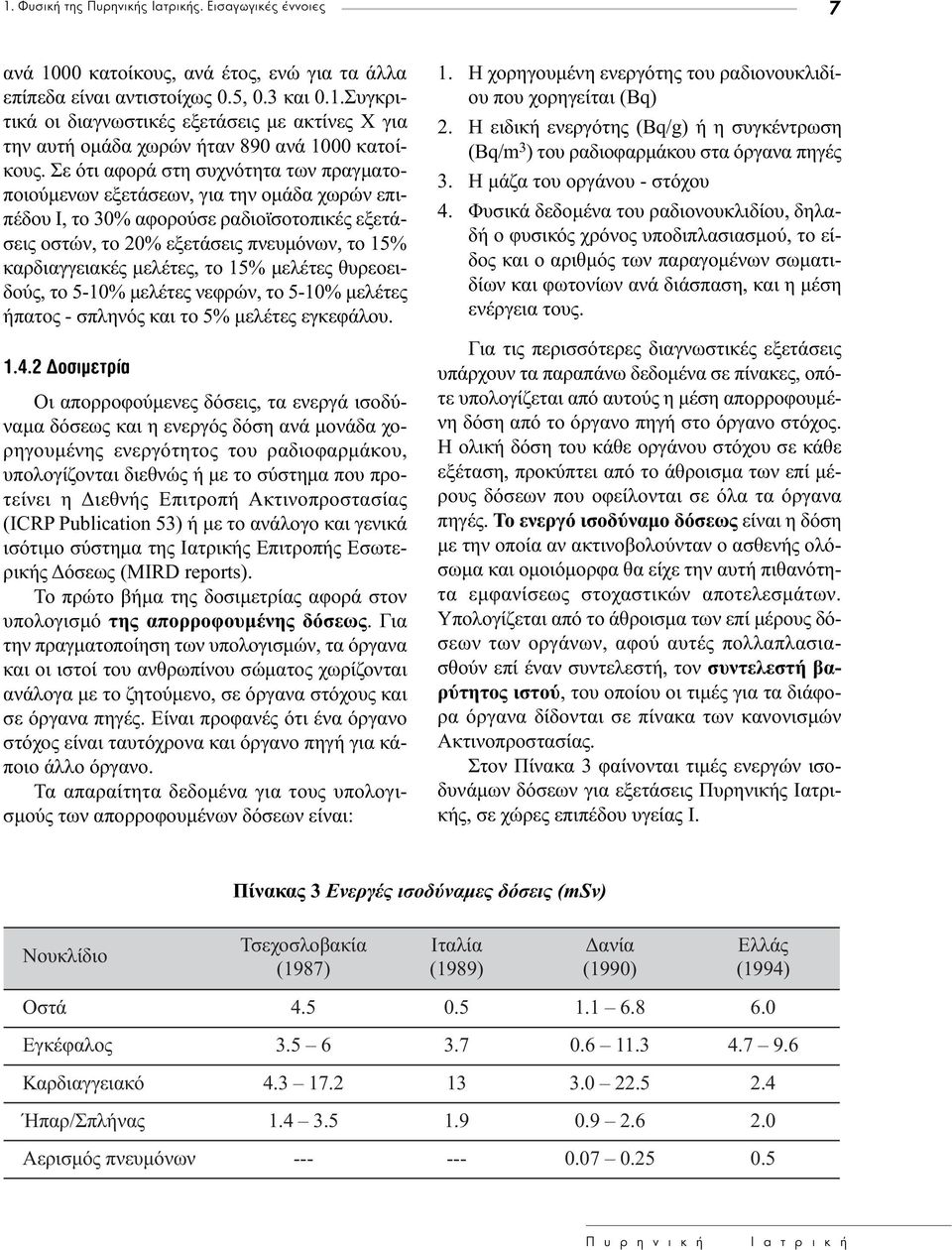 µελέτες, το 15% µελέτες θυρεοειδούς, το 5-10% µελέτες νεφρών, το 5-10% µελέτες ήπατος - σπληνός και το 5% µελέτες εγκεφάλου. 1.4.