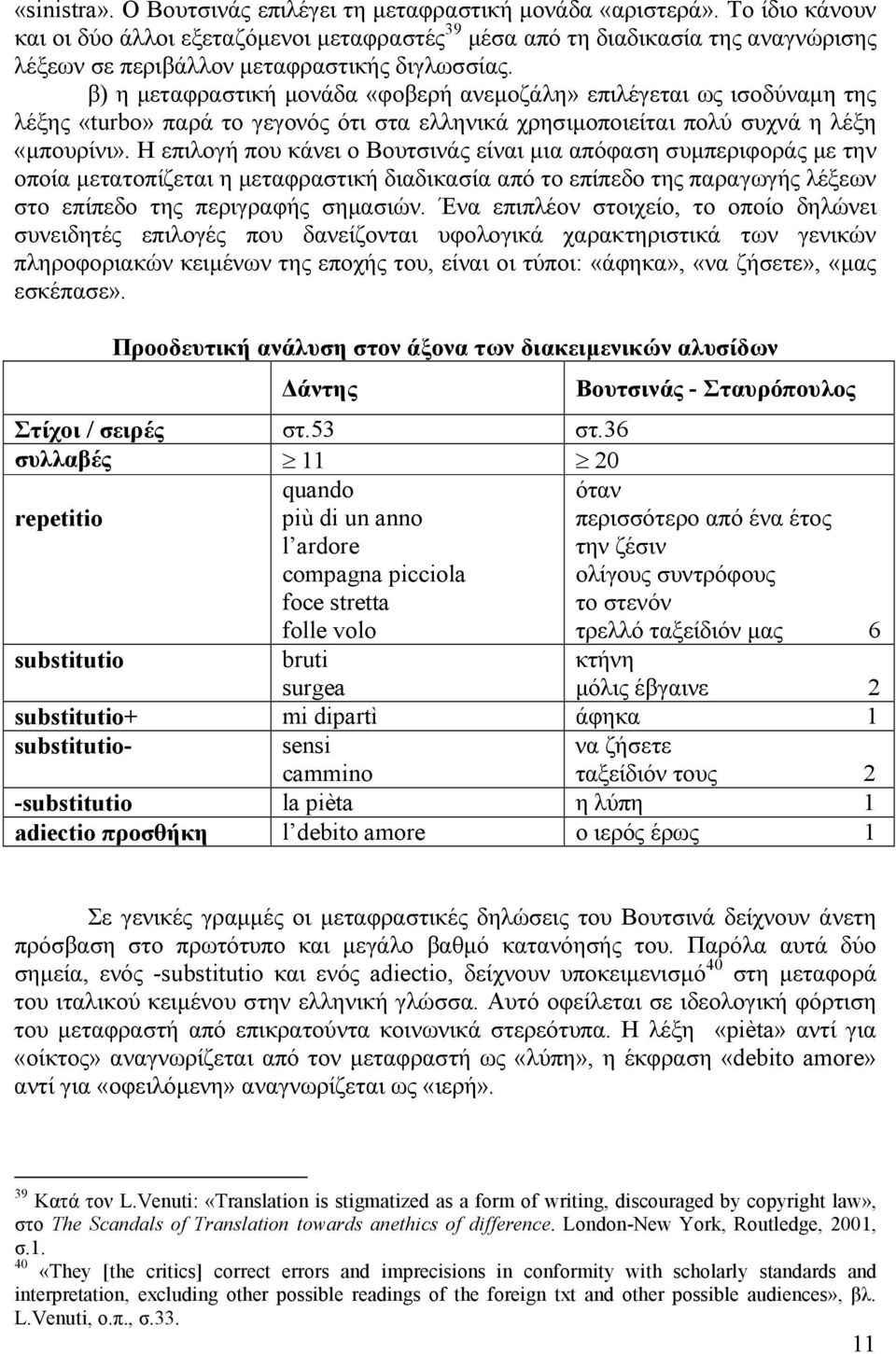 β) η µεταφραστική µονάδα «φοβερή ανεµοζάλη» επιλέγεται ως ισοδύναµη της λέξης «turbo» παρά το γεγονός ότι στα ελληνικά χρησιµοποιείται πολύ συχνά η λέξη «µπουρίνι».