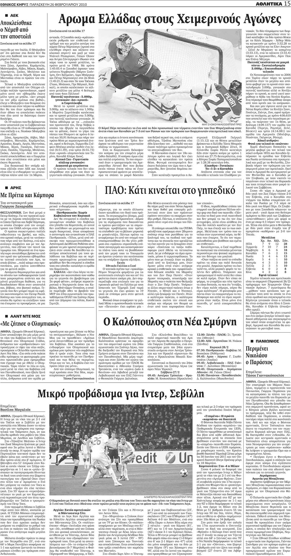 Στα διπλά με τους βασικούς είχε τους Σάχα, Αραούχο, Καράμπελα, Μαϊστόροβιτς, Αλβες, Μάκος, Καφές, Λεονάρντο, Σκόκο, Μπλάνκο και Τζιμπούρ, ενώ οι Νέμεθ, Χέρσι και Μαντούκα είναι οι πρώτες του επιλογές.