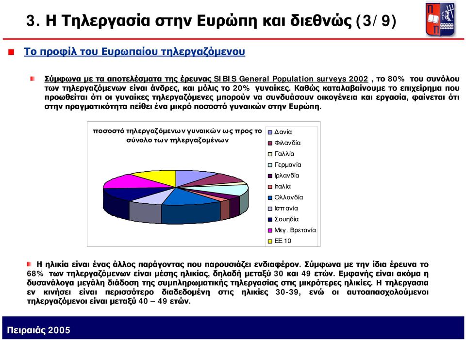 Καθώς καταλαβαίνουμε το επιχείρημα που προωθείται ότι οι γυναίκες τηλεργαζόμενες μπορούν να συνδυάσουν οικογένεια και εργασία, φαίνεται ότι στην πραγματικότητα πείθει ένα μικρό ποσοστό γυναικών στην