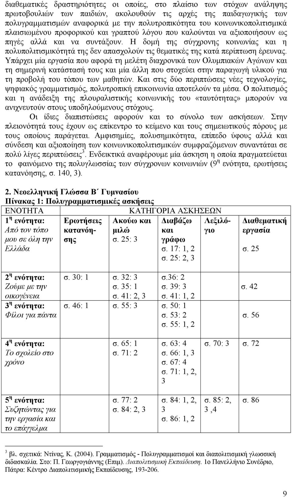 Η δομή της σύγχρονης κοινωνίας και η πολυπολιτισμικότητά της δεν απασχολούν τις θεματικές της κατά περίπτωση έρευνας.