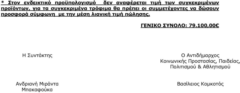 λιανική τιµή πώλησης. ΓΕΝΙΚΟ ΣΥΝΟΛΟ: 79.