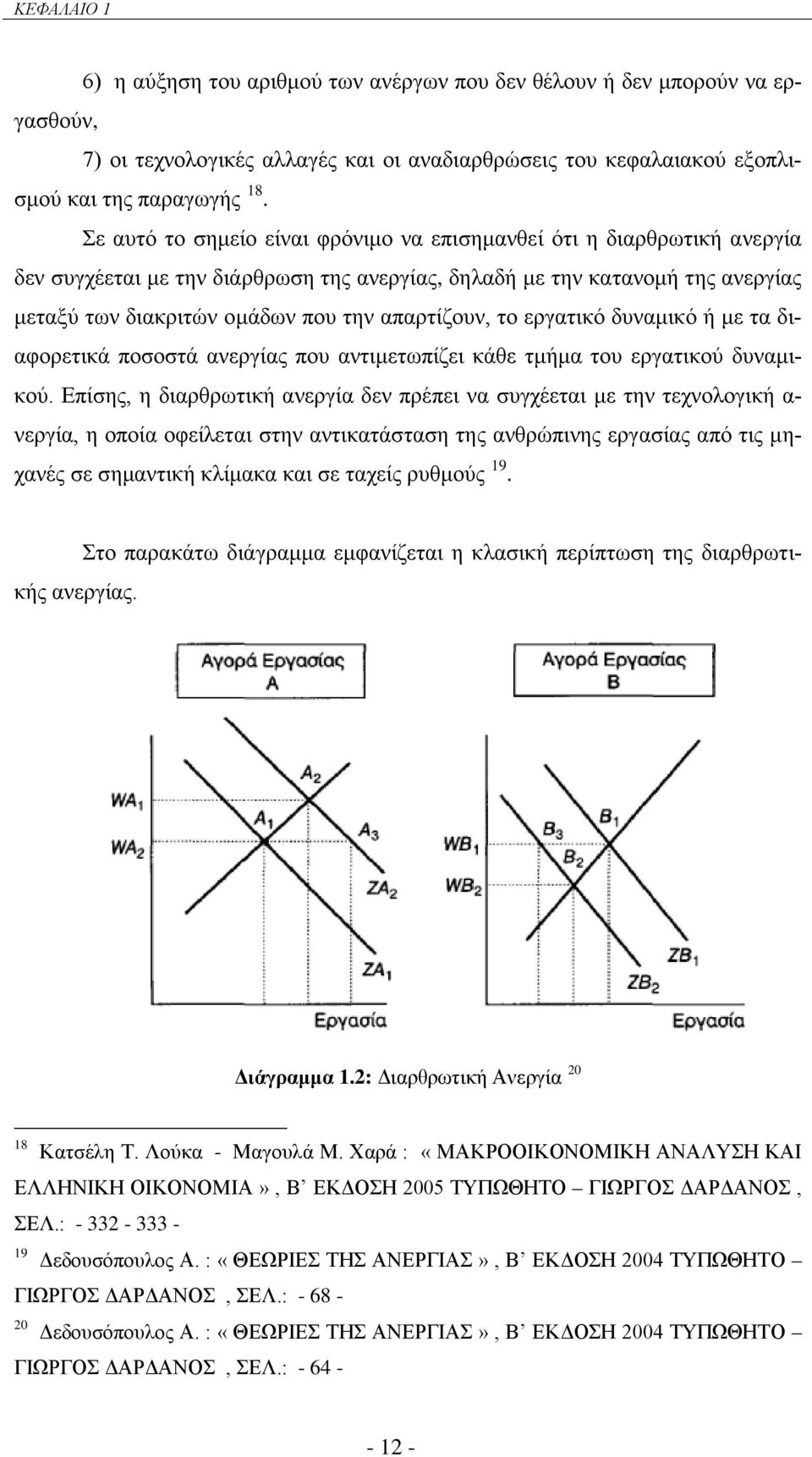 απαρτίζουν, το εργατικό δυναμικό ή με τα διαφορετικά ποσοστά ανεργίας που αντιμετωπίζει κάθε τμήμα του εργατικού δυναμικού.