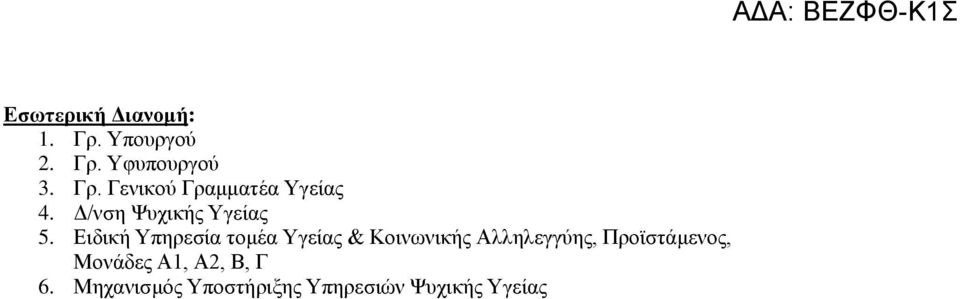 Δηδηθή Τπεξεζία ηνκέα Τγείαο & Κνηλσληθήο Αιιειεγγχεο,