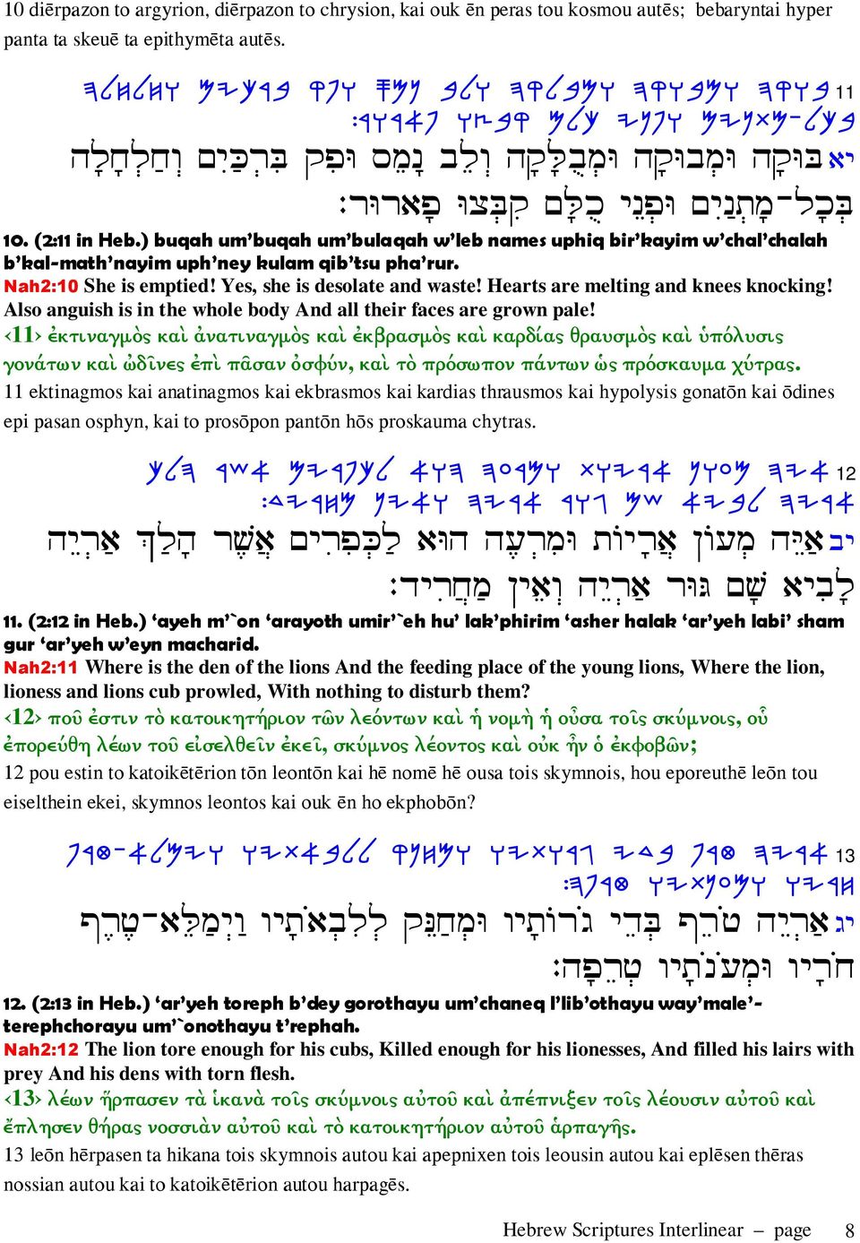 ) buqah um buqah um bulaqah w leb names uphiq bir kayim w chal chalah b kal-math nayim uph ney kulam qib tsu pha rur. Nah2:10 She is emptied! Yes, she is desolate and waste!