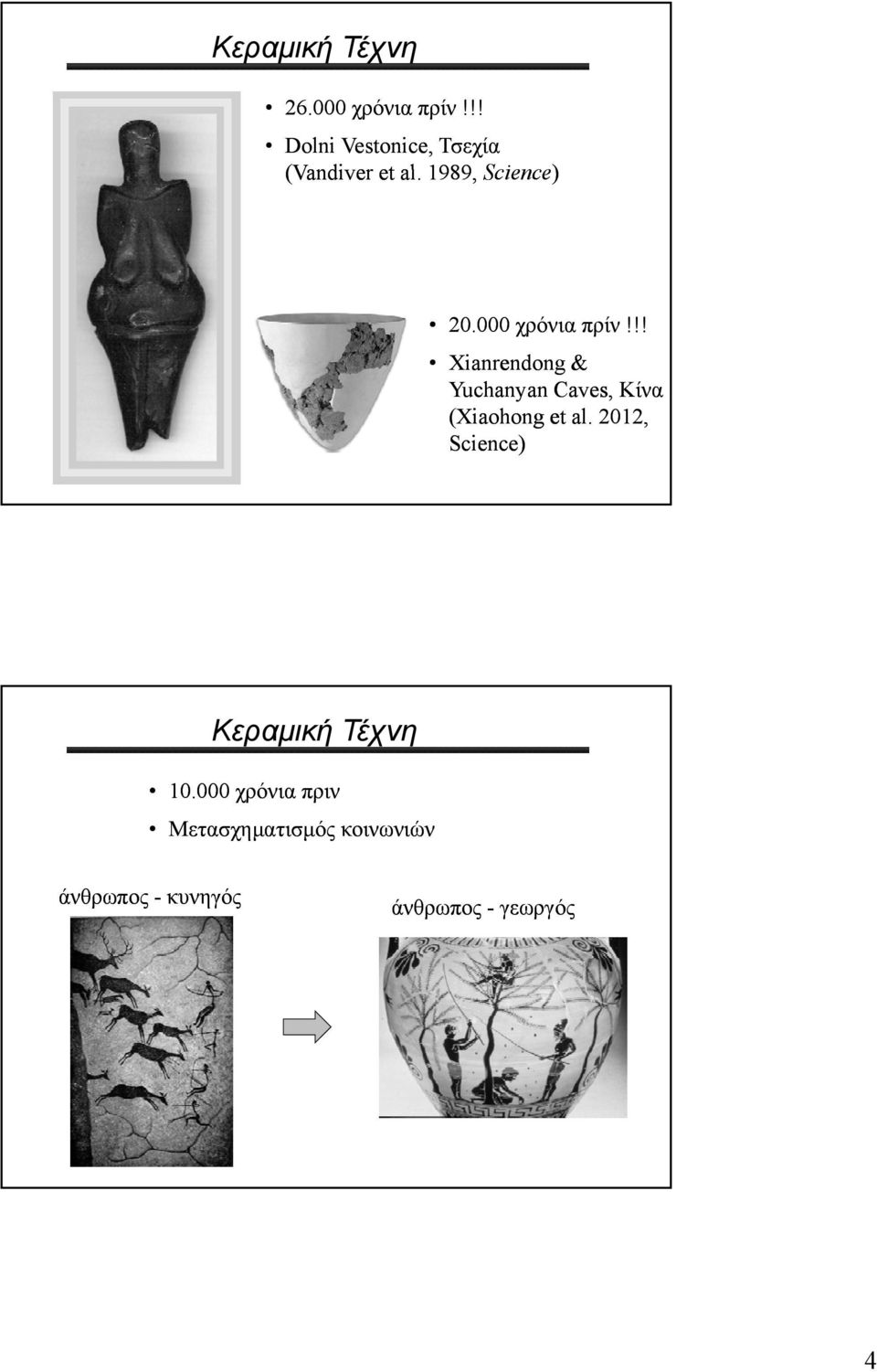 000 χρόνια πρίν!!! Xianrendong & Yuchanyan Caves, Κίνα (Xiaohong et al.