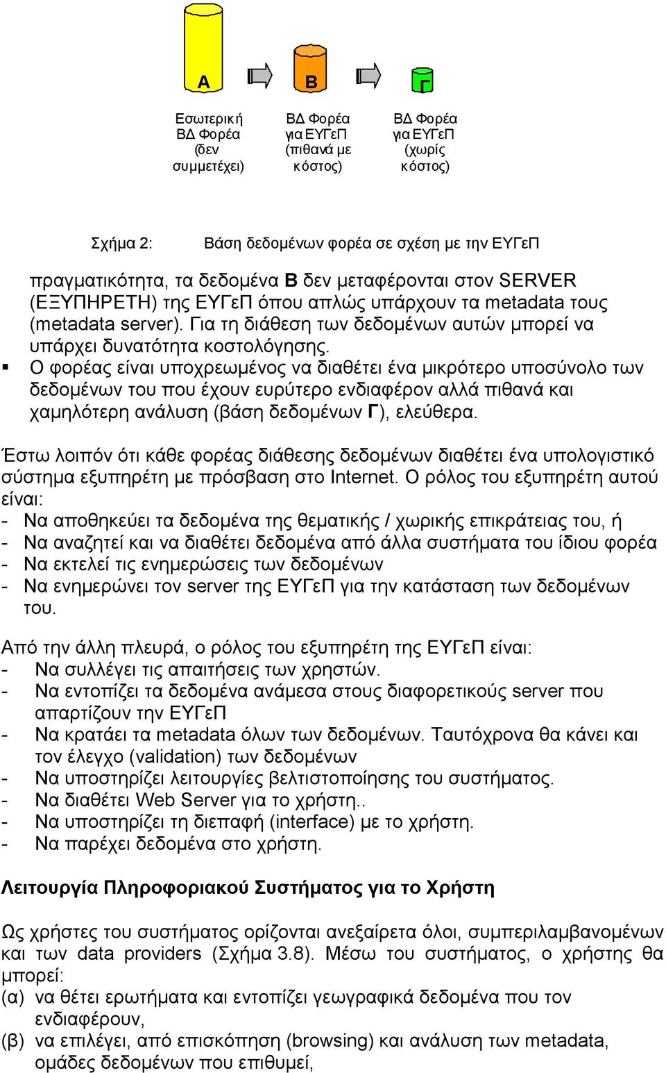 ! Ο φορέας είναι υποχρεωμένος να διαθέτει ένα μικρότερο υποσύνολο των δεδομένων του που έχουν ευρύτερο ενδιαφέρον αλλά πιθανά και χαμηλότερη ανάλυση (βάση δεδομένων Γ), ελεύθερα.