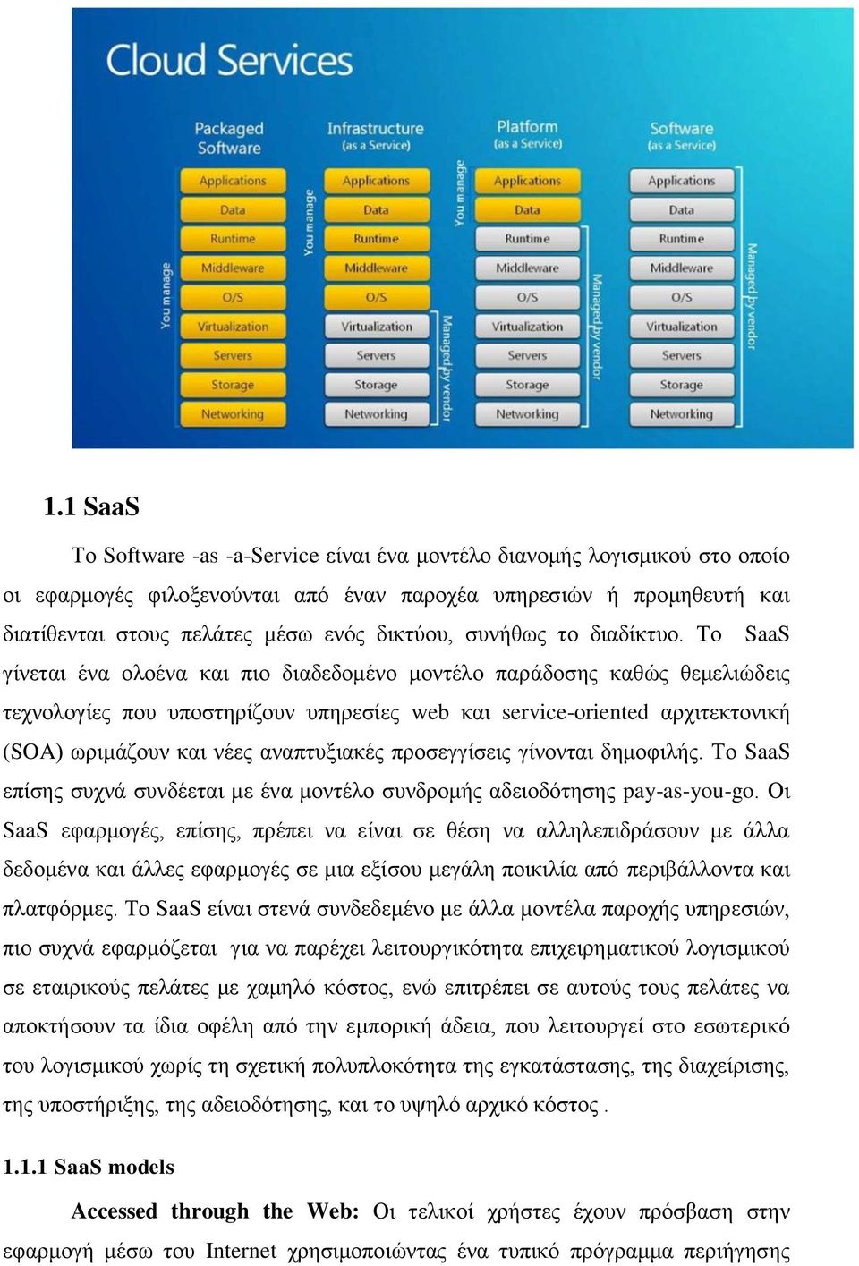 Το SaaS γίνεται ένα ολοένα και πιο διαδεδομένο μοντέλο παράδοσης καθώς θεμελιώδεις τεχνολογίες που υποστηρίζουν υπηρεσίες web και service-oriented αρχιτεκτονική (SOA) ωριμάζουν και νέες αναπτυξιακές