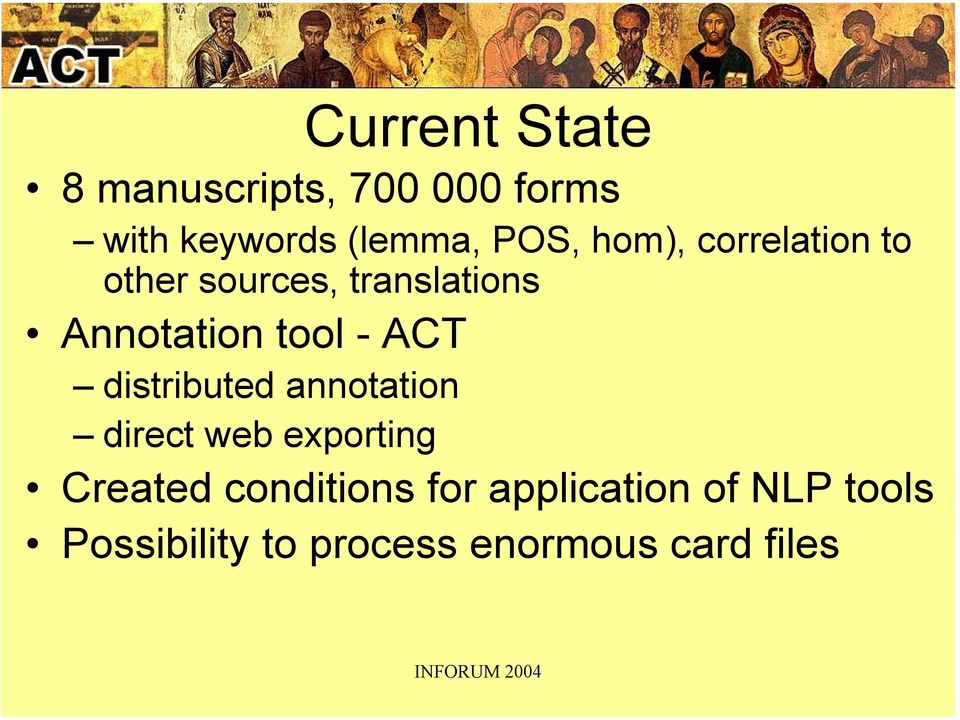 tool - ACT distributed annotation direct web exporting Created