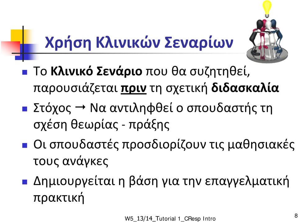 σπουδαστής τη σχέση θεωρίας - πράξης Οι σπουδαστές προσδιορίζουν