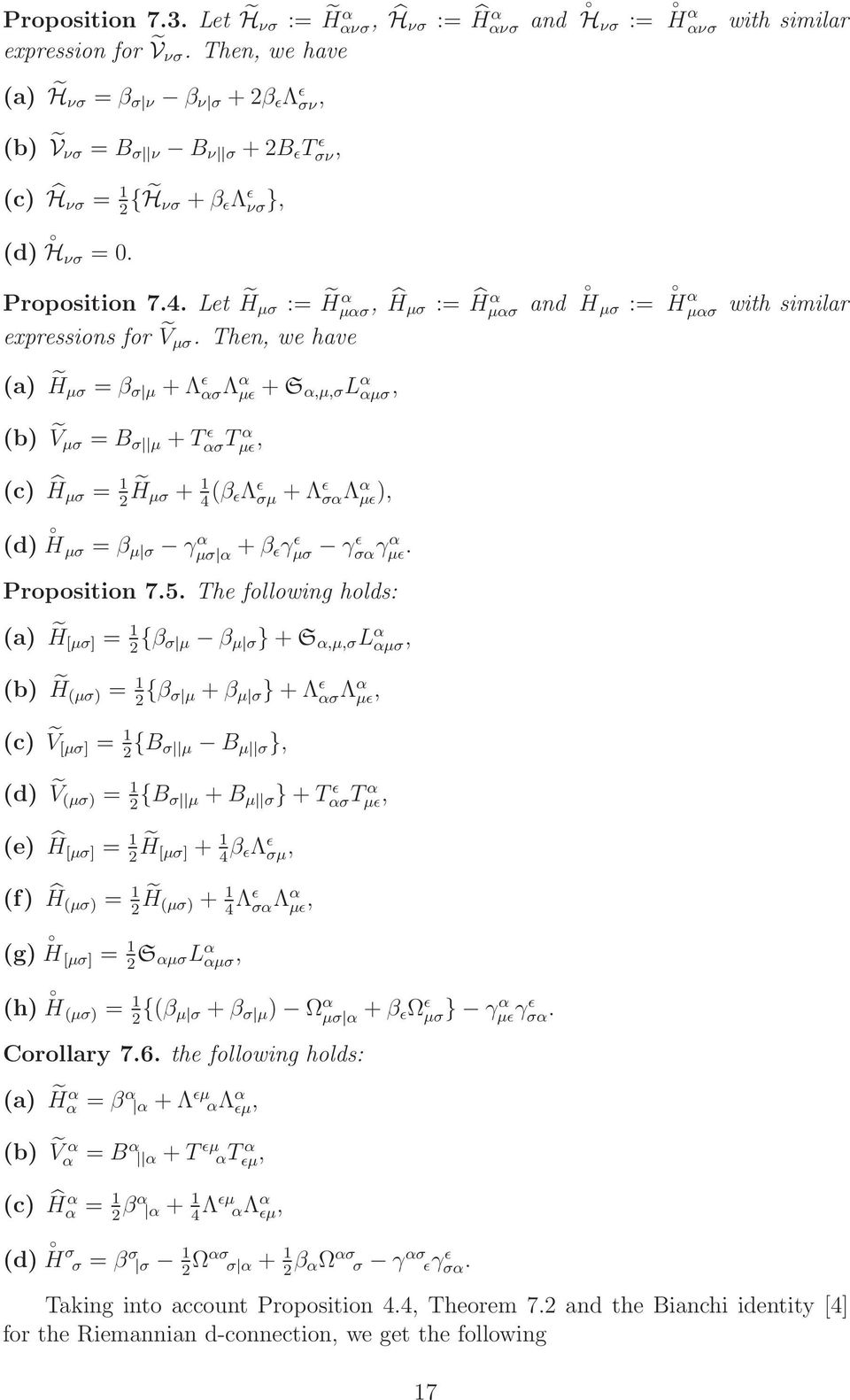 Let H µσ := H µασ α, Ĥ µσ := Ĥα µασ and H µσ := H α µασ expressns fr Ṽµσ.