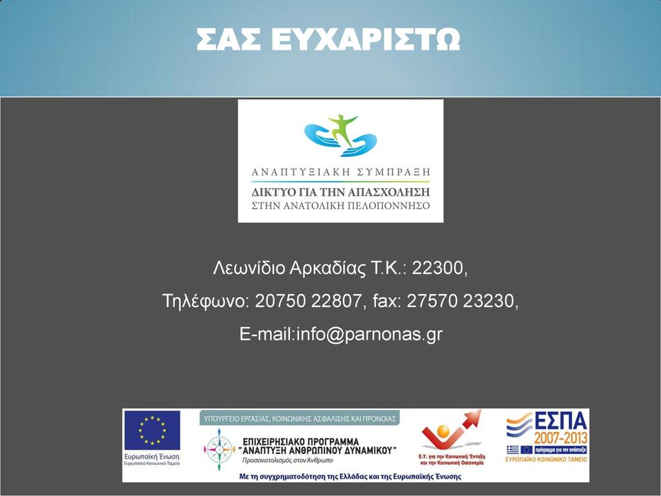 : 22300, Τηλέφωνο: 20750