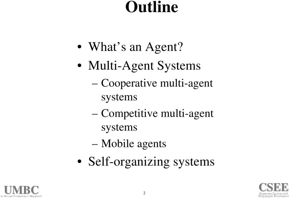 multi-agent systems Competitive