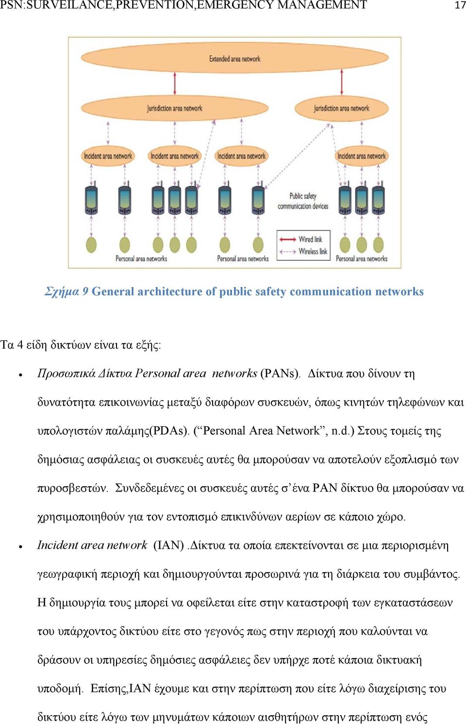 s). ( Personal Area Network, n.d.) Στους τομείς της δημόσιας ασφάλειας οι συσκευές αυτές θα μπορούσαν να αποτελούν εξοπλισμό των πυροσβεστών.