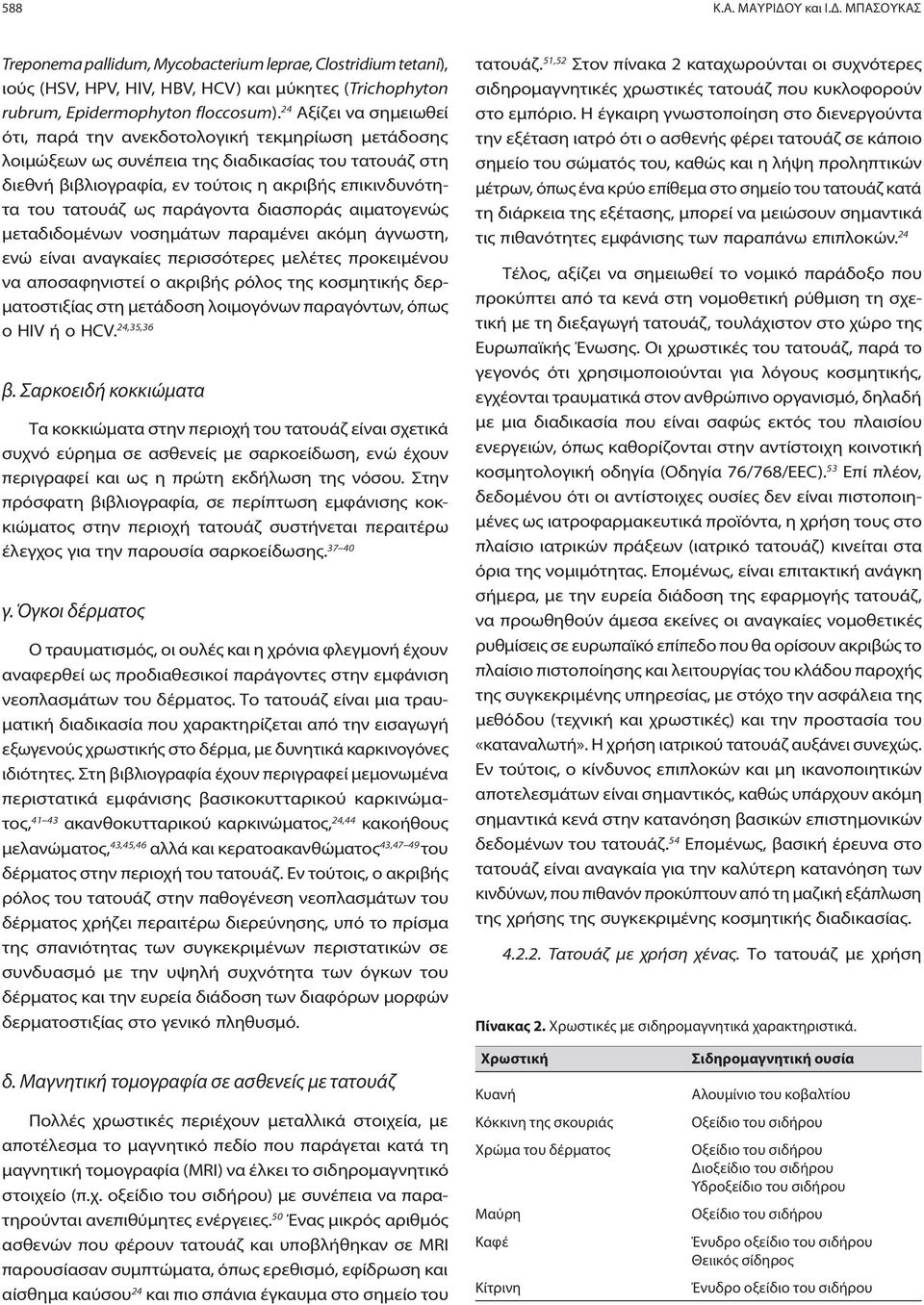 παράγοντα διασποράς αιματογενώς μεταδιδομένων νοσημάτων παραμένει ακόμη άγνωστη, ενώ είναι αναγκαίες περισσότερες μελέτες προκειμένου να αποσαφηνιστεί ο ακριβής ρόλος της κοσμητικής δερματοστιξίας