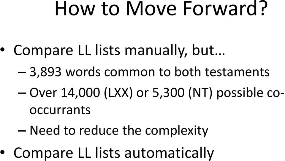 to both testaments Over 14,000 (LXX) or 5,300 (NT)