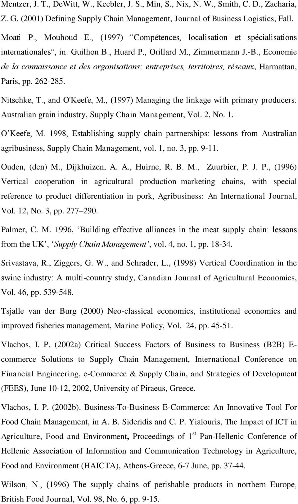 , Economie de la connaissance et des organisations; entreprises, territoires, réseaux, Harmattan, Paris, pp. 262-285. Nitschke, Τ., and Ο'Keefe, Μ.