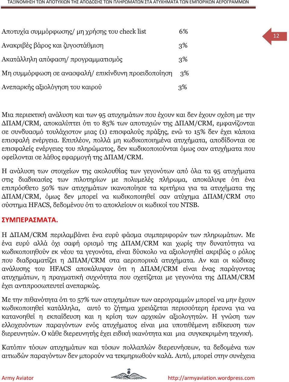 ηνπιάρηζηνλ κηαο (1) επηζθαινχο πξάμεο, ελψ ην 15% δελ έρεη θάπνηα επηζθαιή ελέξγεηα.