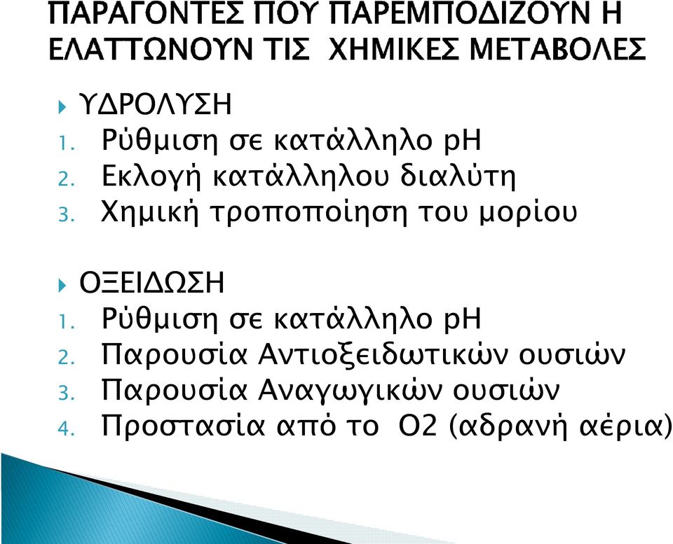 Χημική τροποποίηση του μορίου ΟΞΕΙΔΩΣΗ 1.