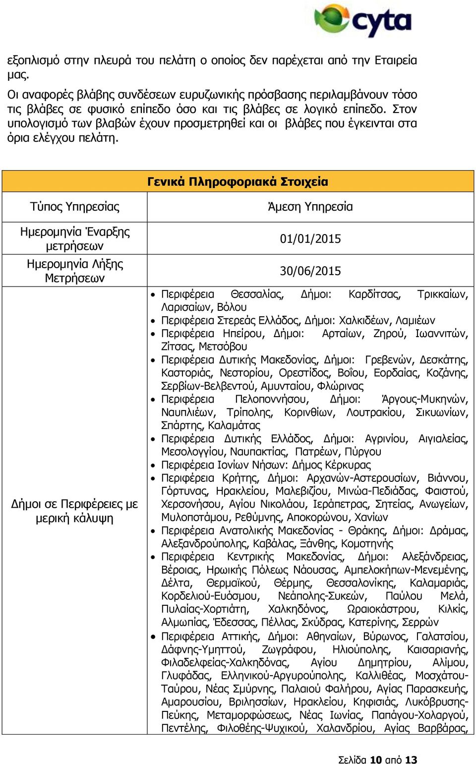 Πηνλ ππνινγηζκό ησλ βιαβώλ έρνπλ πξνζκεηξεζεί θαη νη βιάβεο πνπ έγθεηληαη ζηα όξηα ειέγρνπ πειάηε.
