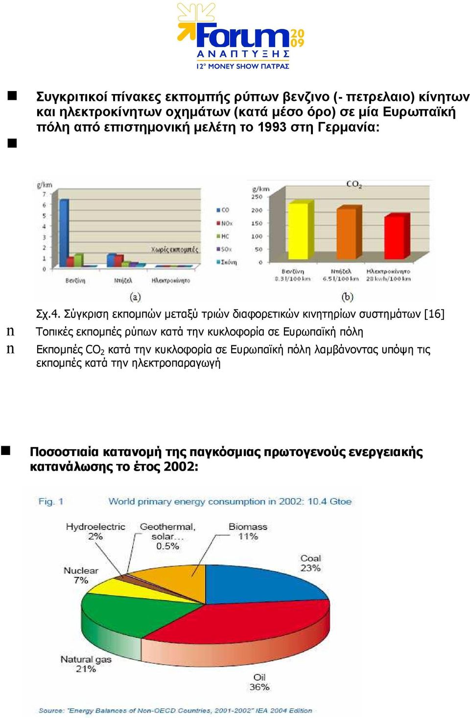 Σύγκριση εκποµπών µεταξύ τριών διαφορετικών κινητηρίων συστηµάτων [16] Τοπικές εκποµπές ρύπων κατά την κυκλοφορία σε Ευρωπαϊκή