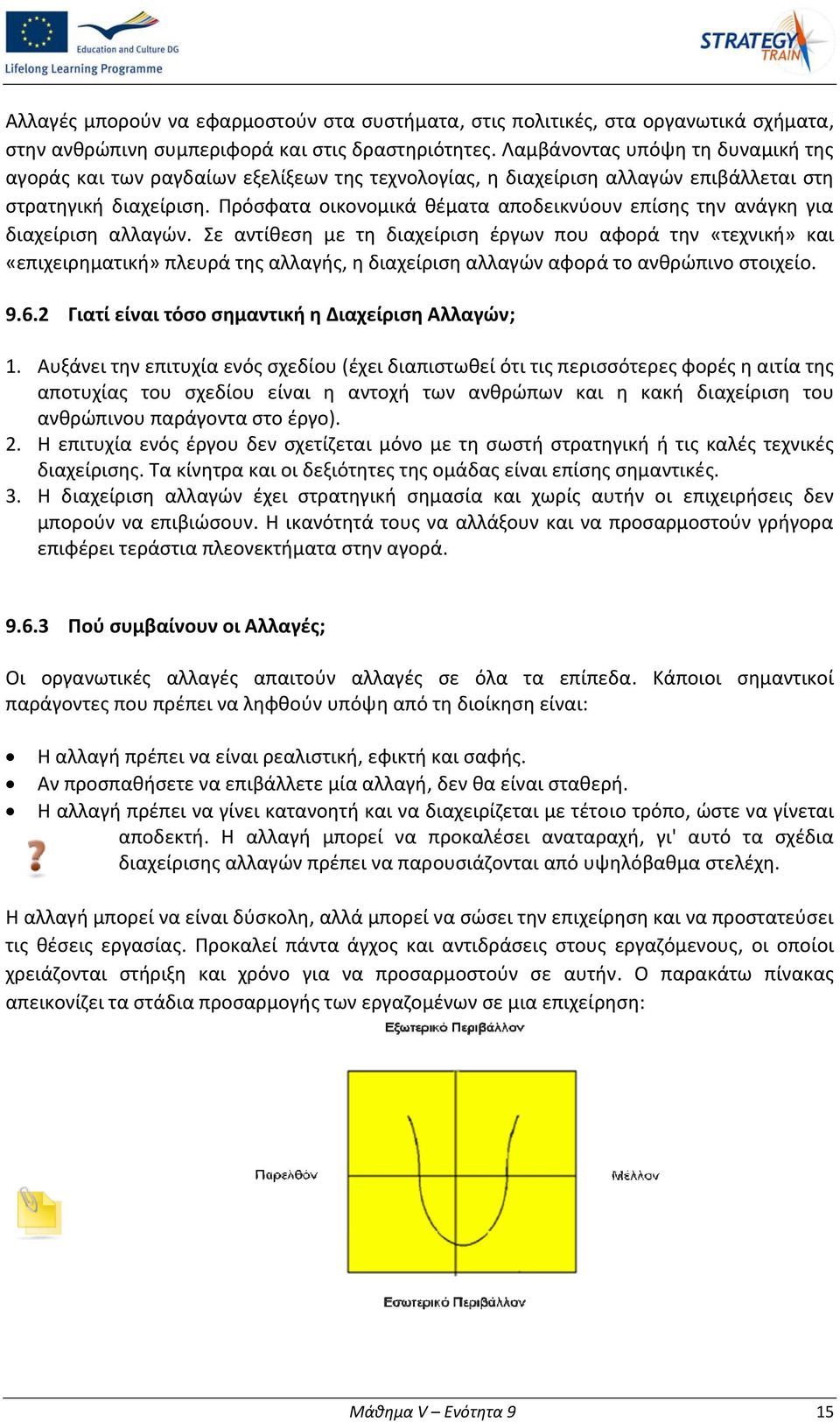 Πρόσφατα οικονομικά θέματα αποδεικνύουν επίσης την ανάγκη για διαχείριση αλλαγών.