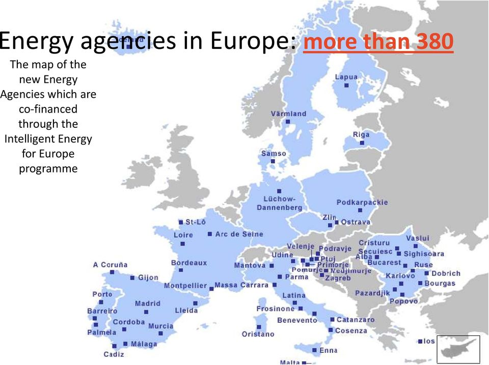 Agencies which are co-financed
