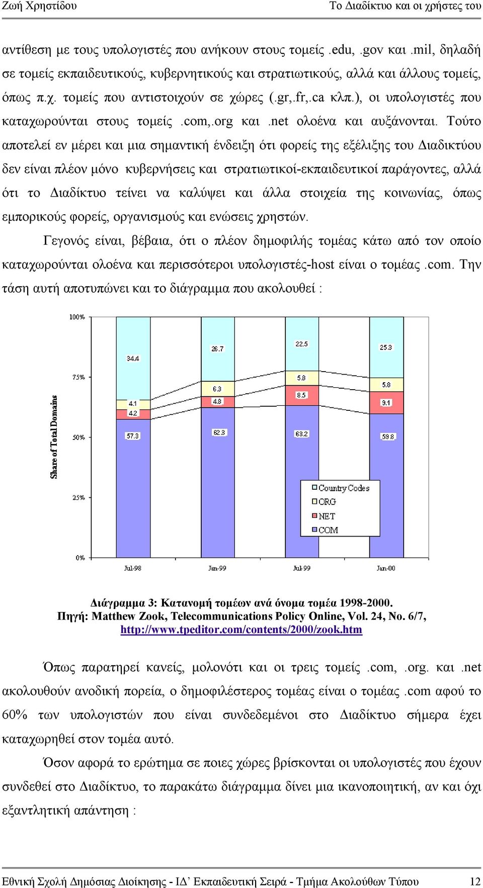 Τούτο αποτελεί εν µέρει και µια σηµαντική ένδειξη ότι φορείς της εξέλιξης του ιαδικτύου δεν είναι πλέον µόνο κυβερνήσεις και στρατιωτικοί-εκπαιδευτικοί παράγοντες, αλλά ότι το ιαδίκτυο τείνει να